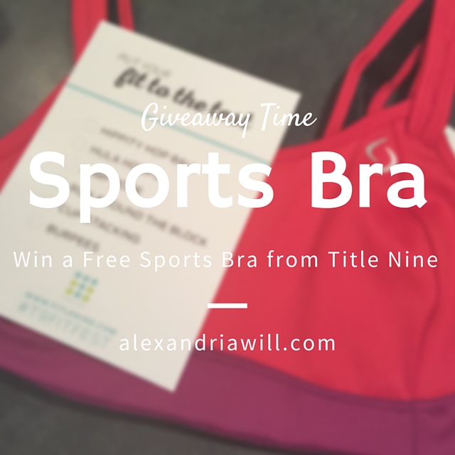 Giveaway sports bra title nine alexandriawill