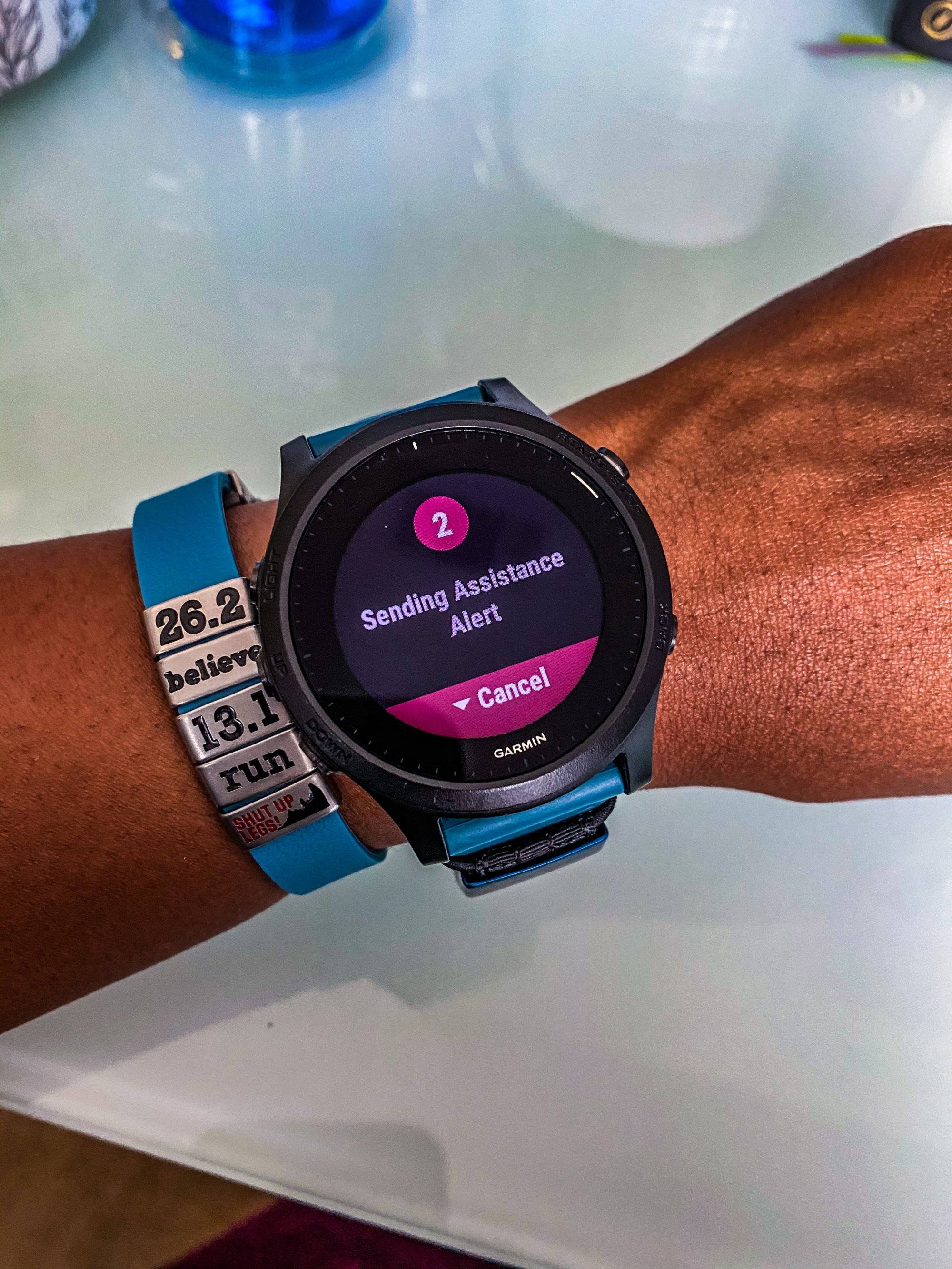 garmin emergency contact assistance watch and road id